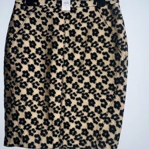 Leopard Print Pencil Skirt in Black and Cream brand new Ann Taylor size 6
